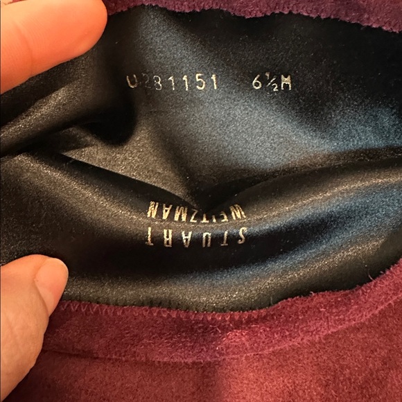 Stuart Weitzman Lowland over-the-knee boot Burgundy suede Women’s Size 6.5 - Picture 11 of 12